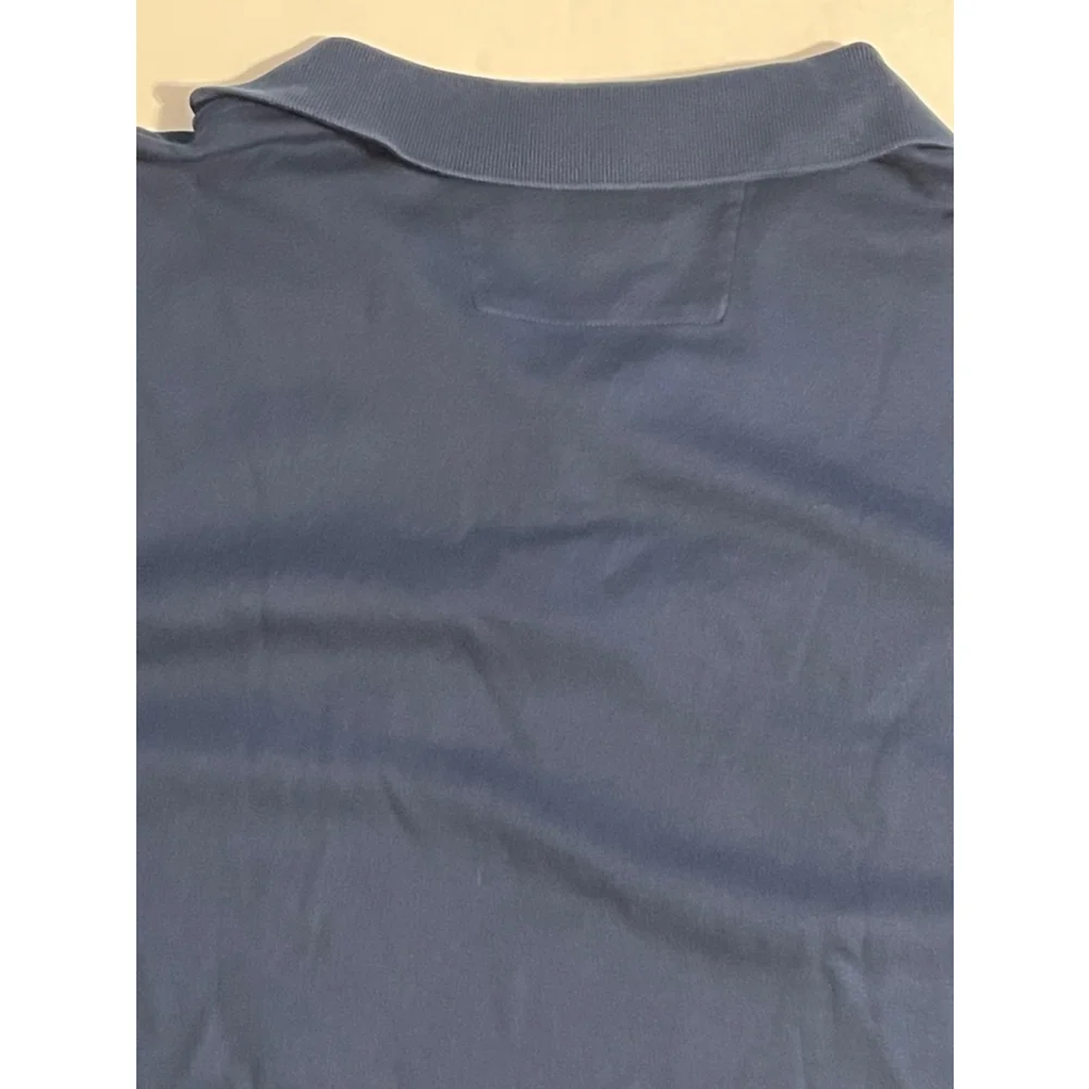 Men's Banana Republic Dress Polo Short Sleeve Shirt XL Navy Blue